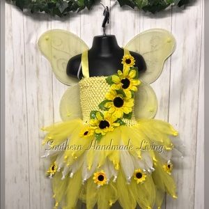 sunflower tulle dress